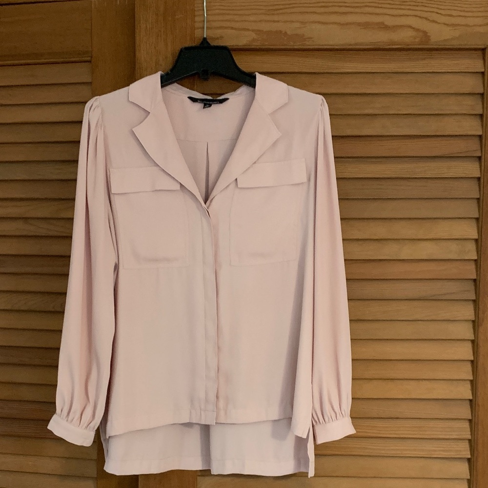 White House Black Market Blush Pink Blouse
